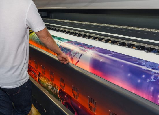 Large-format,Printing,Machine,In,The,Printing,House.,Industry